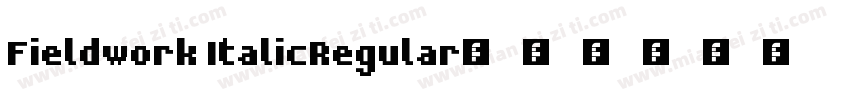 Fieldwork ItalicRegular字体转换